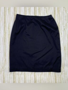 Escada Black Cotton Blend Pencil Skirt